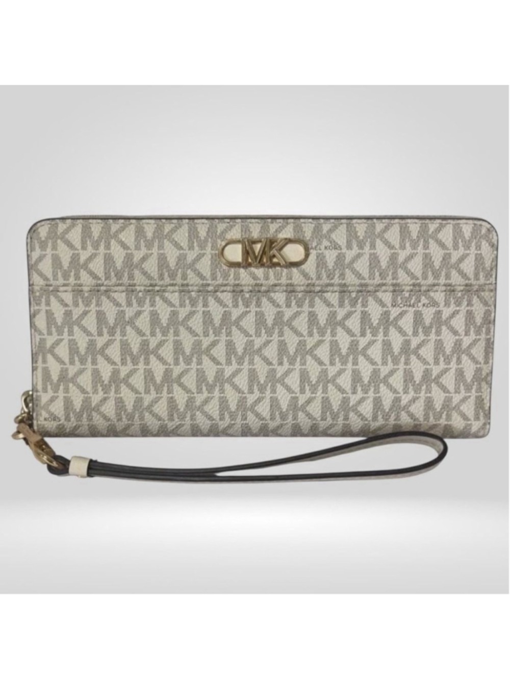 Michael Kors Parker Large Continental Zip Around Wallet/Wristlet Light Cream - Picture 10 of 10
